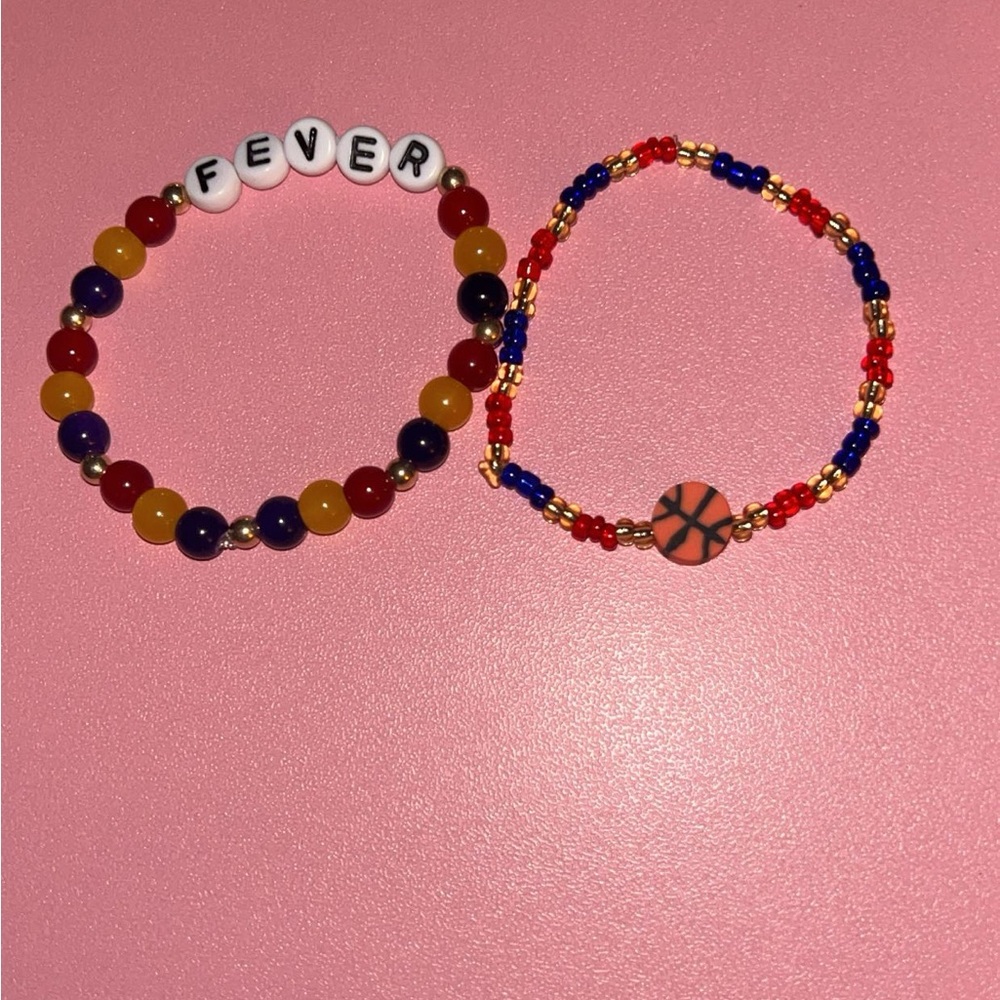 Indiana fever inspired handmade bracelets